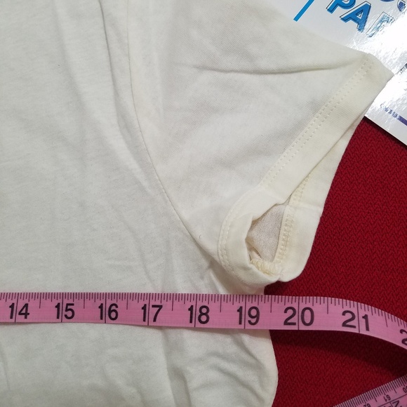 ZARA 'Dressed for a Fashion Show' white short sleeve graphic tee sz.Lg. - Picture 5 of 7